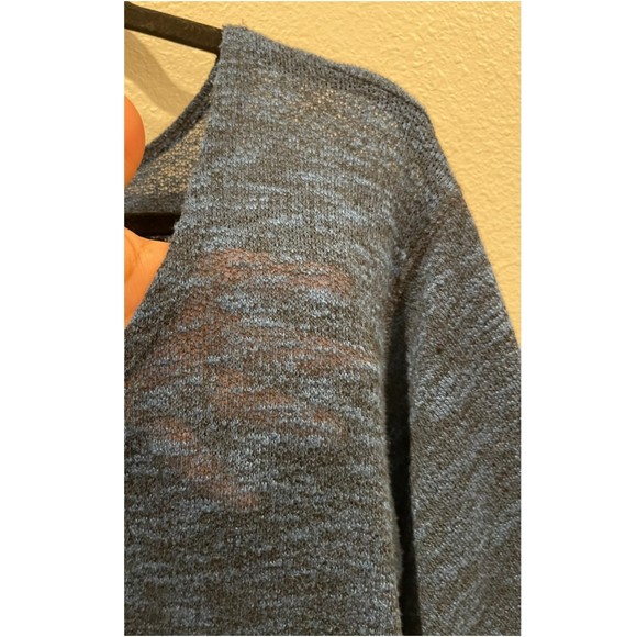 FREE PEOPLE BEACH Blue Rolled Sleeve Boho Blouse - Picture 7 of 7